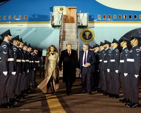 Donald Trump Touches Down in UK for Unprecedented Repeat State Visit Amid Demonstrations Gather in Windsor